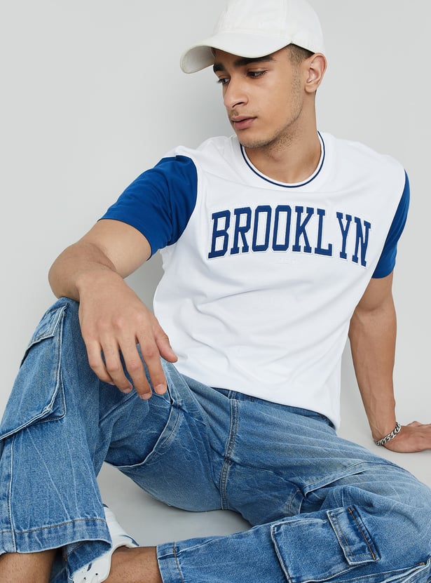 Fame Men Colourblocked T-shirt