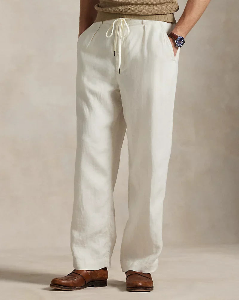 PACK OF 2 Linen Pants | Breathable Comfort & Timeless Style ( White & Brown)