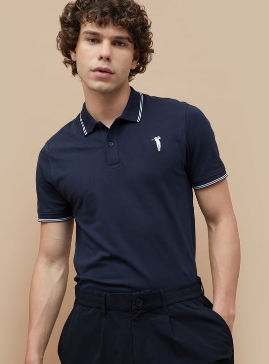 BOSSINI Solid Polo T-shirt