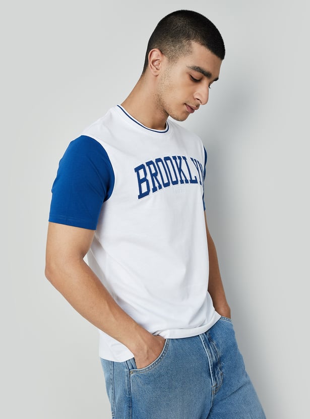 Fame Men Colourblocked T-shirt