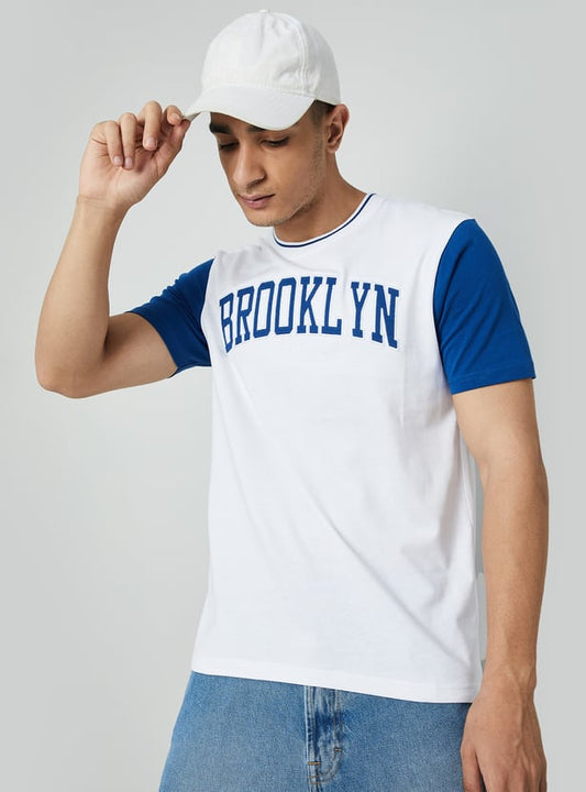 Fame Men Colourblocked T-shirt