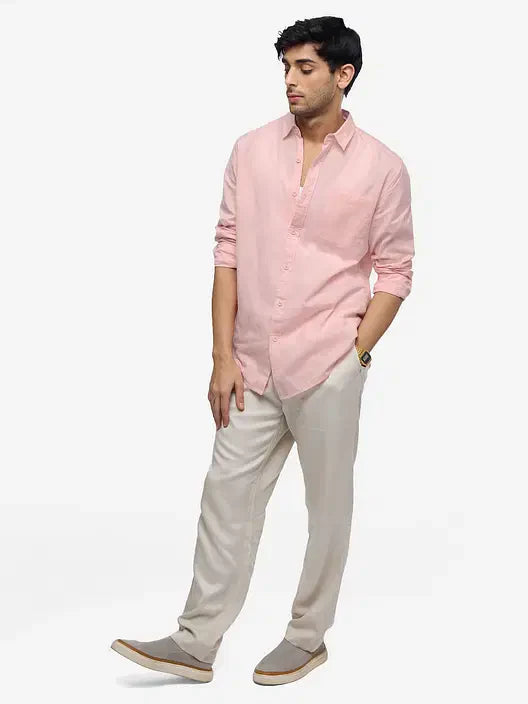 Cotton Linen: Lobster Bisque Shirt